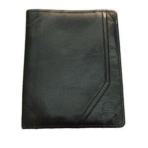 Vtg Christian Dior Men’s Bi-Fold Black Leather Cardholder Wallet 3.5x4 Classic